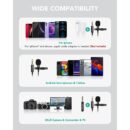 16 Feet Single Head Lavalier Lapel Microphone Omnidirectional Condenser Mic