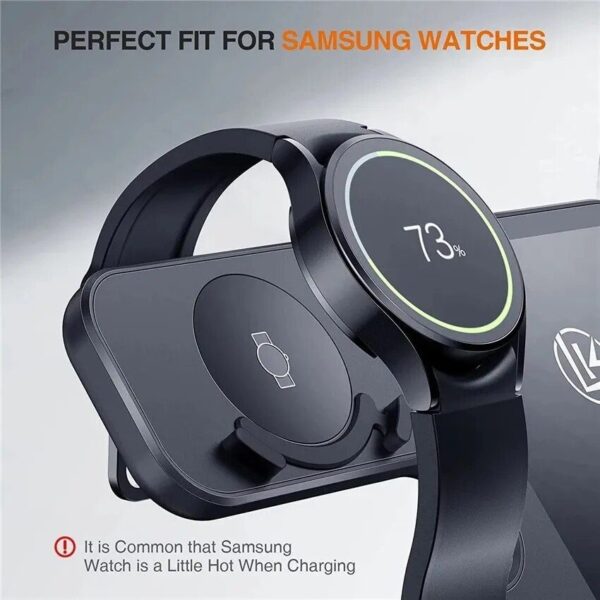 3-in-1 Wireless Charger Stand for Samsung S22, S21, S20, S10 Ultra; Note series; Galaxy Watch 5, 4; Active Buds 15W - Image 6