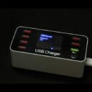 8A40W Charger Adapter Type C Hubs Quick Charge 3.0 USB Multi Port USB Charger Dock Station LCD Display with Smart Identification
