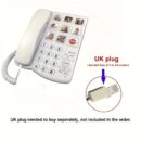 Amplified One Button Touch Big Button Corded Telephone with Speaker